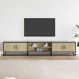 TV Cabinet Sonoma Oak 210x35x41 cm Engineered Wood 3300781