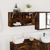 Bathroom Wall Cabinet Smoked Oak 80x25x40 cm Engineered Wood 860089