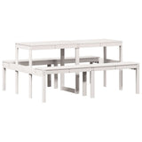 Picnic Table White 160x134x75 cm Solid Wood Pine 832563