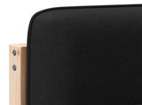 Upholstered Headboard Brown and Black 180 cm Solid Pine Wood 880110