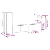 4 Piece TV Cabinet Set Wall-mounted Old Wood Engineered Wood 3329215