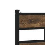 Metal Bed Frame without Mattress Smoked Oak 180x200 cm Super King 3308482
