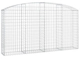 Arched Gabion Basket 200x30x140/160 cm Galvanised Iron 153467