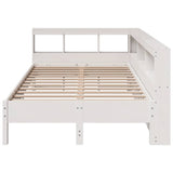 Bookcase Bed without Mattress White 120x190 cm Solid Wood Pine 3324440