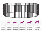 Dog Gate 10 pcs Black 60 x 80 cm Galvanised Steel 892018
