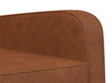 Armchair Antique Brown Faux Leather 42043438