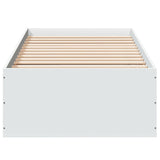 Bed Frame without Mattress White 75x190 cm Small Single Engineered Wood 841986