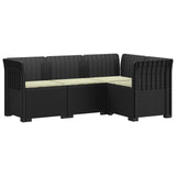 4-Seater Garden Sofa with Cushions Rattan Look PP Anthracite 3443962
