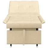 Sofa Bed Cream 194 x 50 x 82 cm Plywood 42008588