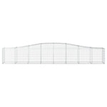 Arched Gabion Baskets 2 pcs 400x50x60/80 cm Galvanised Iron 3145930