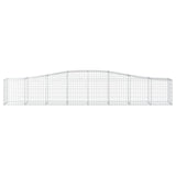 Arched Gabion Baskets 2 pcs 400x50x60/80 cm Galvanised Iron 3145930