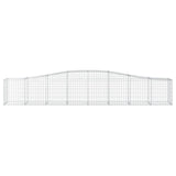 Arched Gabion Baskets 2 pcs 400x50x60/80 cm Galvanised Iron 3145930