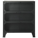 Storage Cabinet Grey Metal and MDF Medium Storage Cabinet 335912
