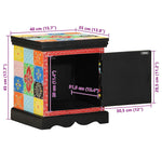 Bedside Cabinet Multicolour 40x35x45 cm Solid Wood Mango 4017562