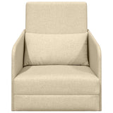 Sofa Bed Cream 65 x 80 x 83 cm Fabric 4106643