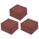 Fall Protection Tiles 18 pcs Rubber 50x50x3 cm Red 276271
