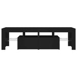 TV Cabinet with LED Lights Black 140x36.5x40 cm 804365