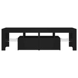 TV Cabinet with LED Lights Black 140x36.5x40 cm 804365