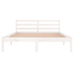 Bed Frame without Mattress Solid Wood Pine 140x200cm White 810431