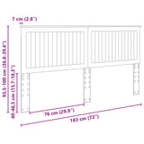 Headboard with Headboard Concrete Grey 180 cm Engineered wood 887729