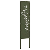 Garden Privacy Screen Olive green 32 x 140 cm Cold-rolled steel 876255