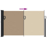 ZNTS Retractable Side Awning Taupe 117x300 cm 4004289