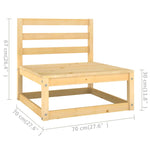 ZNTS 4 Piece Garden Lounge Set Solid Wood Pine 3075474