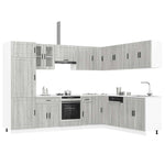 ZNTS 14 Piece Kitchen Cabinet Set Porto Grey Sonoma Engineered Wood 3314997