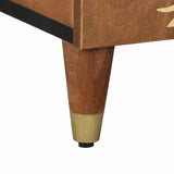 Sideboard with Shelf Brown 90 x 33 x 75 cm Solid Mango Wood 4018764