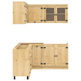 Cabinet with Shelf SKI 8 pcs Honey Brown Solid Pine Wood 3392649