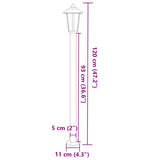 Outdoor Floor Lamp Silver 120 cm Stainless Steel 4006383