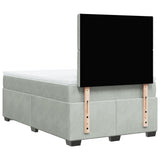 Box Spring Bed with Mattress Light Grey 120x200 cm Velvet 3290894