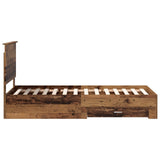 Bed Frame with Headboard Old Wood 90 x 190 cm Engineered Wood 3411366