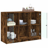 Sideboard Smoked Oak 102x37x75.5 cm Engineered Wood 3295875