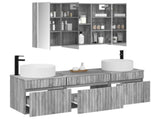 Bathroom Cabinet Set 4 pcs Grey Sonoma Engineered Wood 3406668