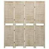 4-Panel Room Divider 140x165 cm Solid Wood Paulownia 338579