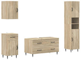 4 Piece Bathroom Cabinet Set HAARLEM Sonoma Oak Engineered Wood 3417938