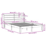 Bed Frame with Headboard without Mattress 150x200 cm King Size 3306790