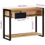 Console Table 100x35x75 cm Solid Rough Wood Mango 4015929