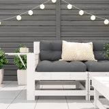 Garden Sofa White Solid pine wood Compact Modular Garden Sofa 844879