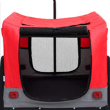 2-in-1 Pet Bike Trailer & Jogging Stroller Red and Grey 92440