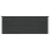 Garden Raised Bed Black 200 x 30 x 72 cm WPC and Aluminium 42039039