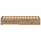 Bed Frame with Drawer Artisan Oak 140 x 200 cm Engineered Wood 3333967