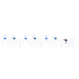 LED Reindeers 7 pcs White Fabric 3385892