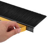 Self-adhesive Door Brush Seals 12 pcs Black 100 cm 42019581