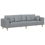 Fabric Sofa with Cushion Light Grey 208 cm Fabric 3335143