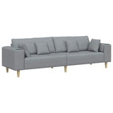 Fabric Sofa with Cushion Light Grey 208 cm Fabric 3335143