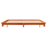 Bed Frame without Mattress Wax Brown 180x200 cm Super King Solid Wood Pine 3302266