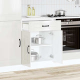 Kitchen Base Cabinet Kalmar High Gloss White Engineered Wood 853489