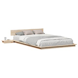 Bed Frame Brown 120 x 200 cm Wood 872401